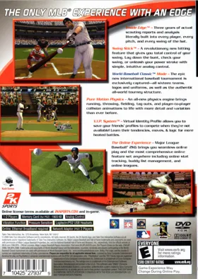 Major League Baseball 2K6 box cover back